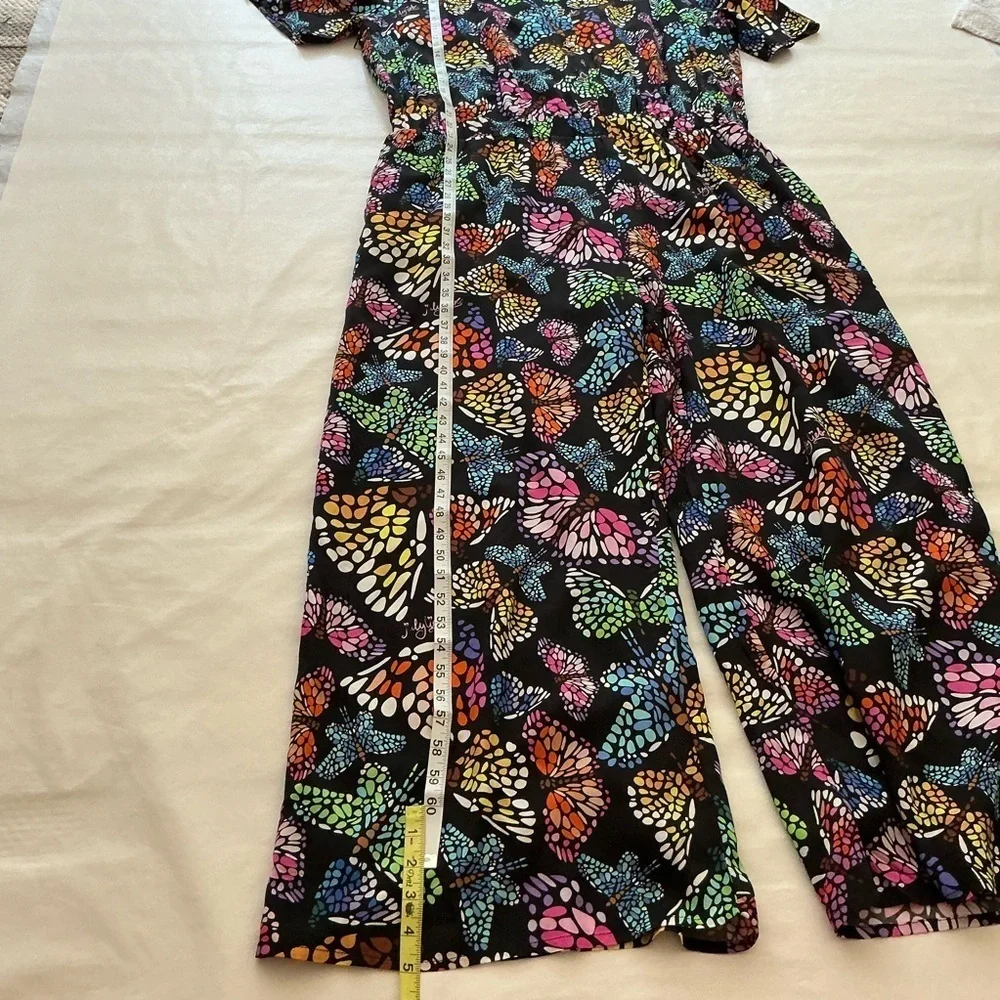 JulyLiebe Butterfly Print Jumpsuit with Pockets Size 3XL